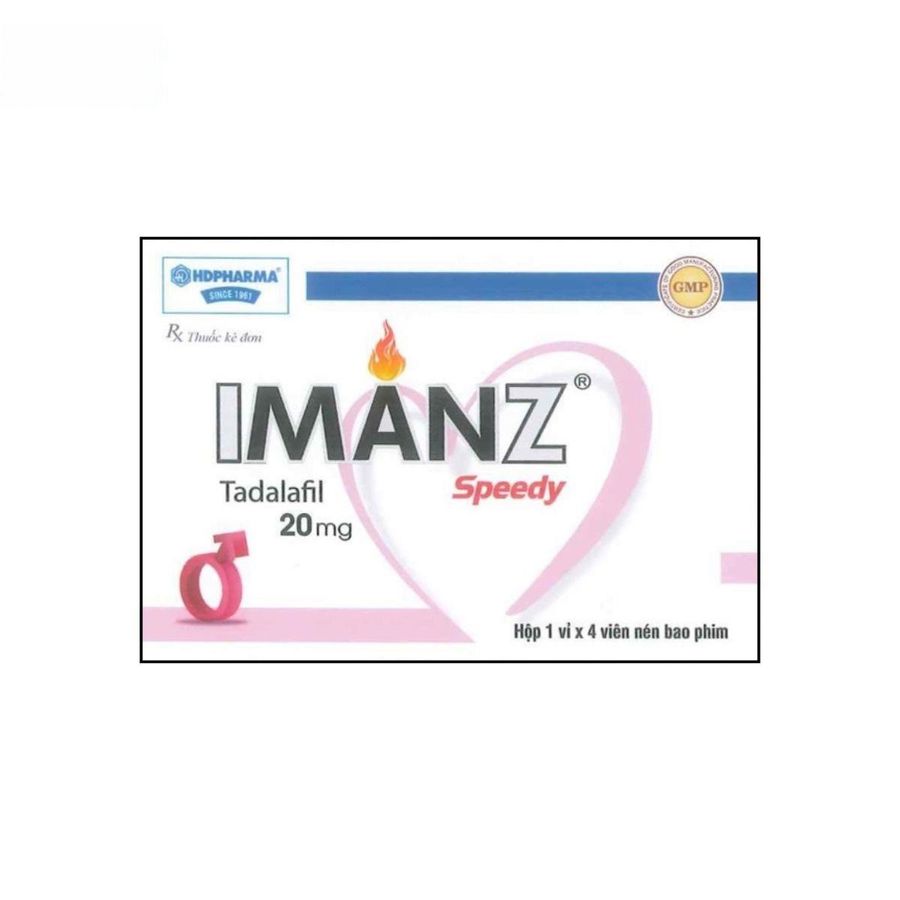 Viên uống Imanz Speedy 20mg - Điều trị rối loạn cương dương cho nam giới trưởng thành