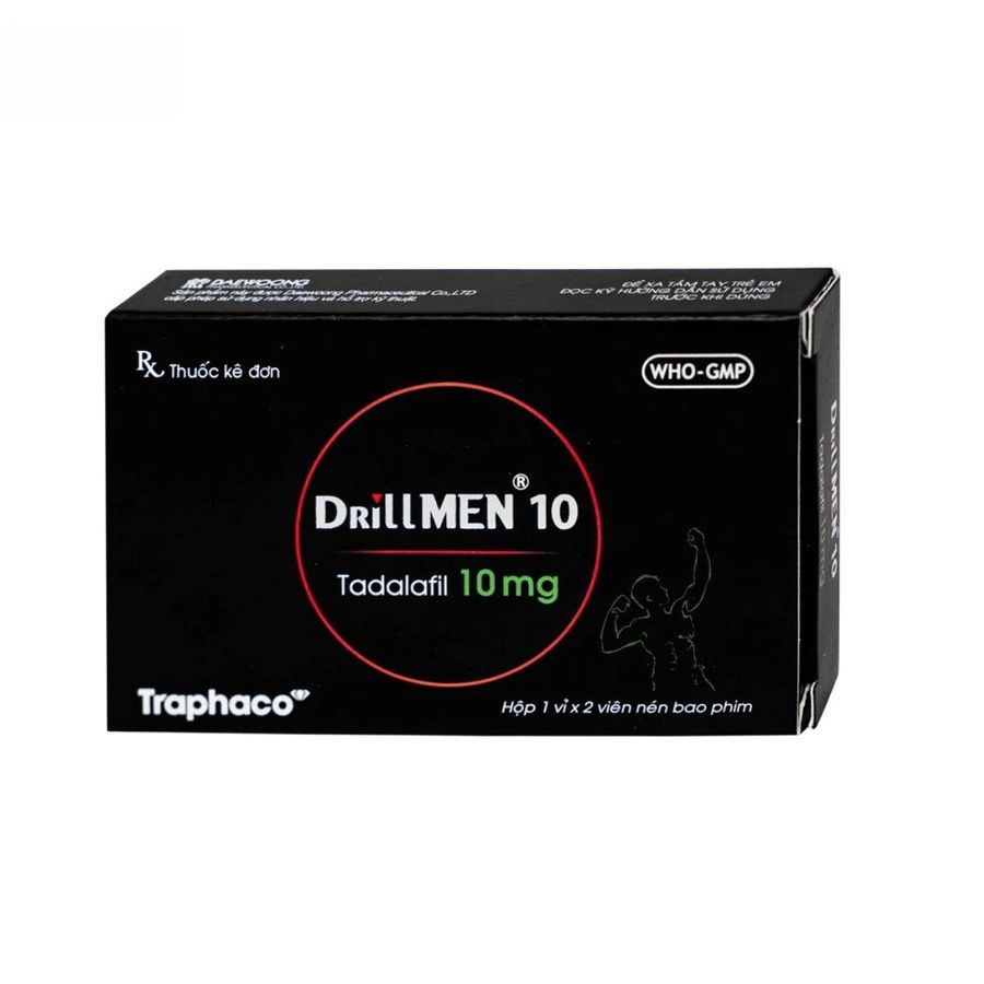 Viên uống Drillmen 10mg - điều trị rối loạn cương dương hiệu quả cho nam giới trưởng thành - mẫu mới