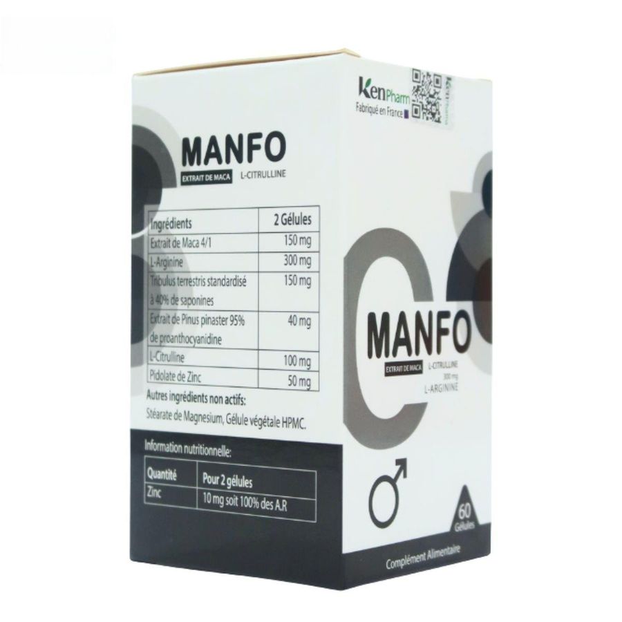 Viên uống Kenpharma Manfo - Bổ thận tráng dương, cải thiện sinh lý cho nam giới trưởng thành - bản tiêu chuẩn