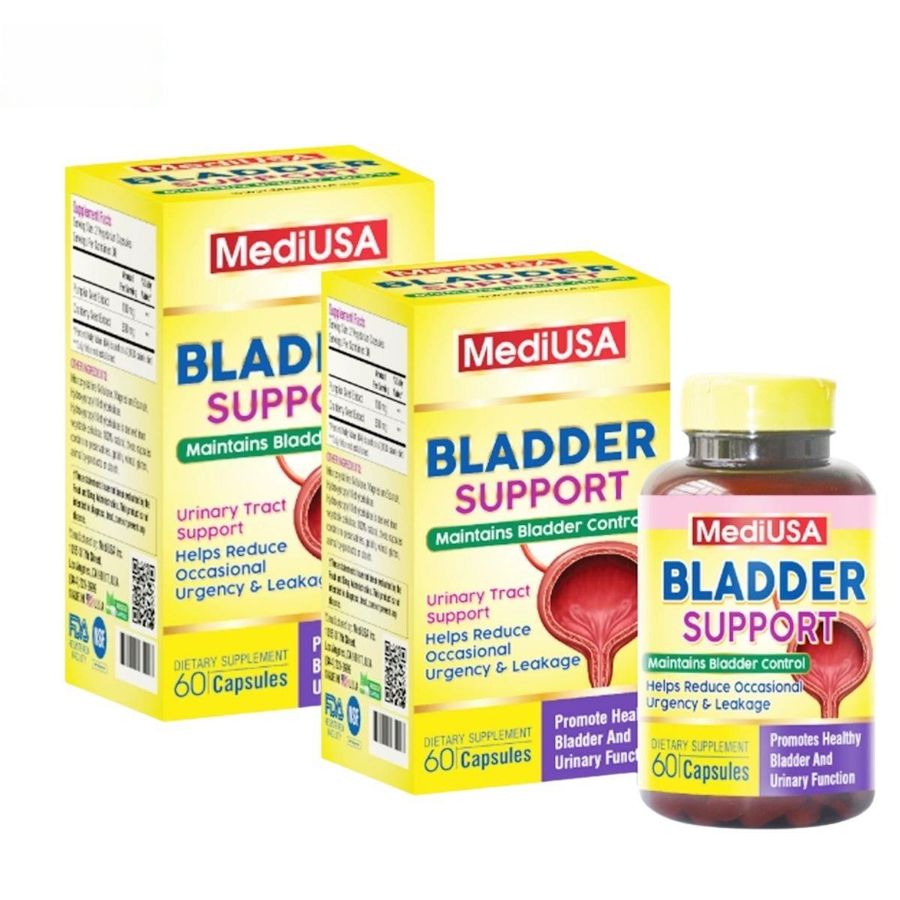 Viên uống MediUSA Bladder Support 60 viên - Hỗ trợ chức năng bàng quang, giảm tiểu són và tiểu nhiều lần cho người rối loạn bàng - giao nhanh