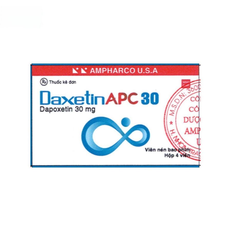 Viên uống DaxetinAPC 30 - điều trị xuất tinh sớm cho nam giới từ 18 đến 64 tuổi