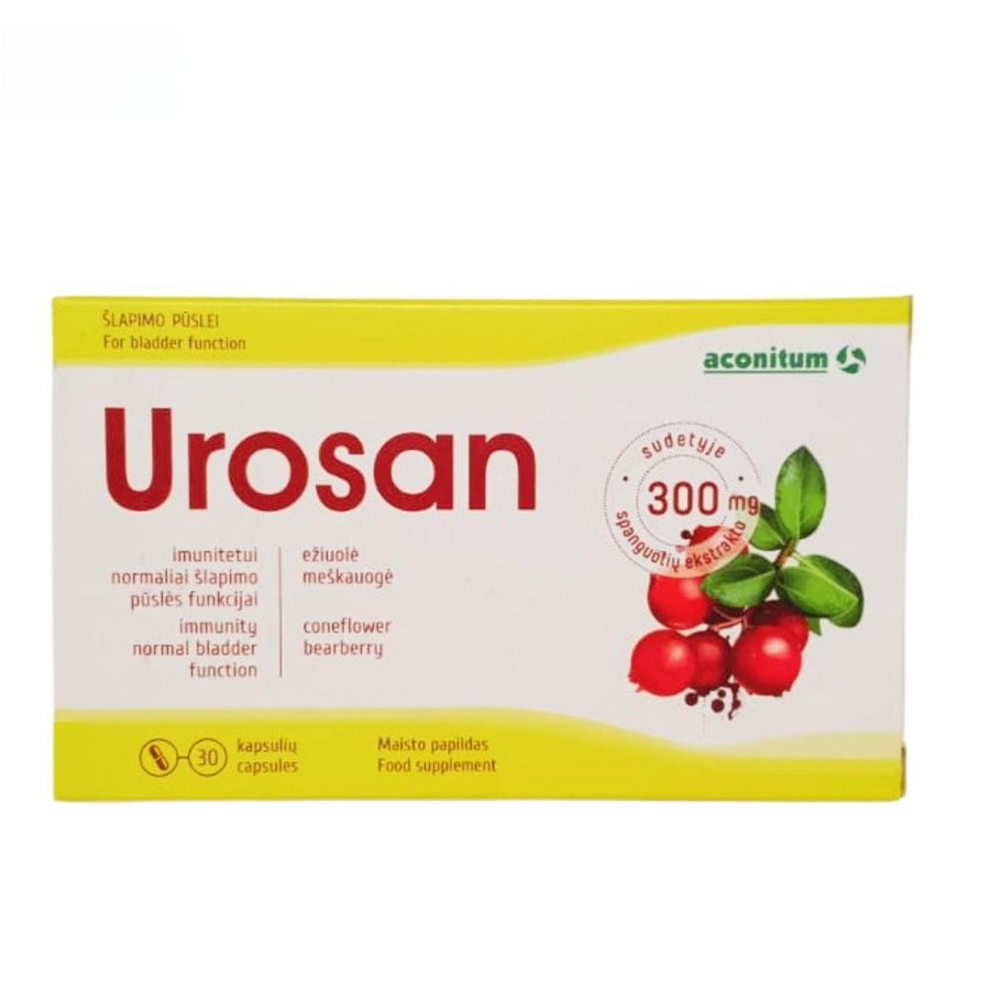 Viên uống Urosan Aconitum - Hỗ trợ tăng cường sức khỏe hệ tiết niệu, giảm viêm nhiễm đường tiểu cho người bị tiểu buốt, tiểu rắt.