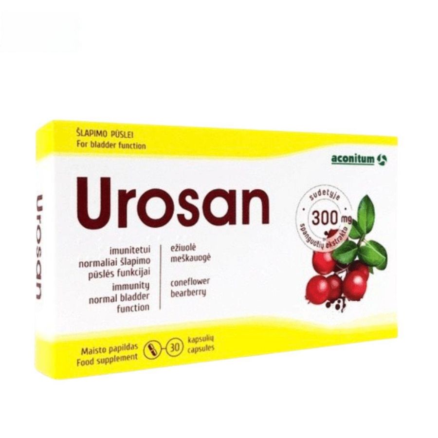 Viên uống Urosan Aconitum - Hỗ trợ tăng cường sức khỏe hệ tiết niệu, giảm viêm nhiễm đường tiểu cho người bị tiểu buốt, tiểu rắt. - hàng chuẩn