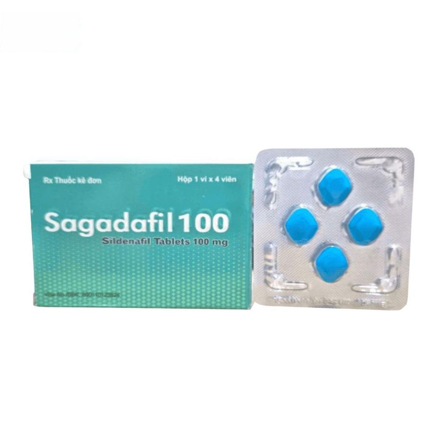 Viên uống Sagadafil 100mg - điều trị rối loạn cương dương cho nam giới trưởng thành - mẫu mới