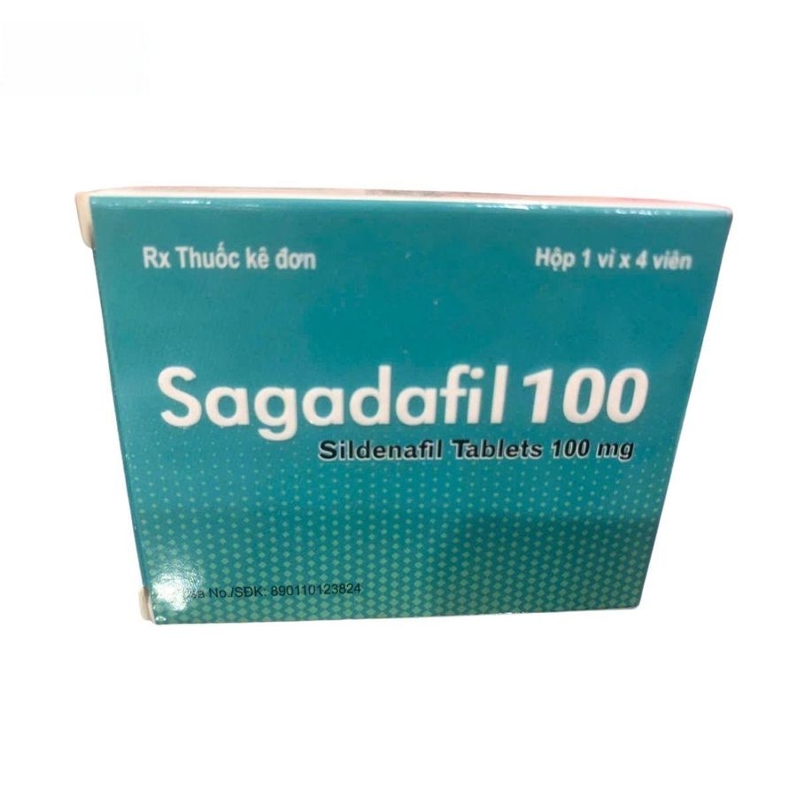 Viên uống Sagadafil 100mg - điều trị rối loạn cương dương cho nam giới trưởng thành - đóng gói kín