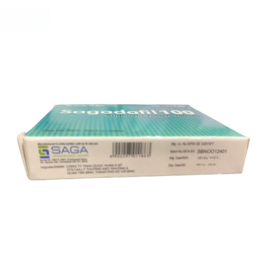 Viên uống Sagadafil 100mg - điều trị rối loạn cương dương cho nam giới trưởng thành - hàng chuẩn