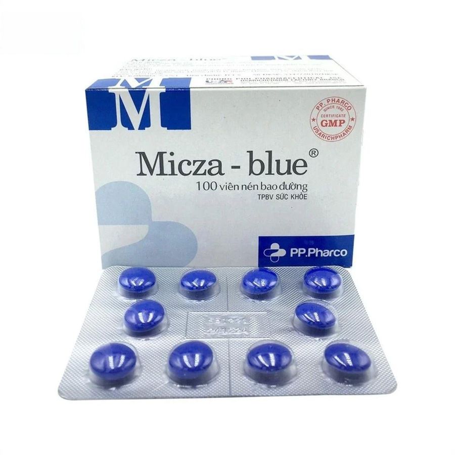 Viên uống Micza Blue PP Pharco - Hỗ trợ lợi niệu, giảm tiểu buốt cho người có sỏi tiết niệu - giao nhanh