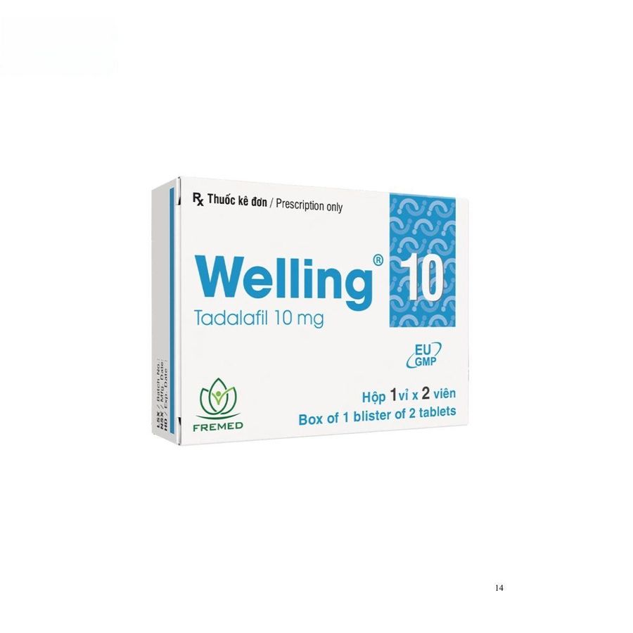 Viên uống Welling 10 - điều trị rối loạn cương dương cho nam giới trưởng thành - bản tiêu chuẩn