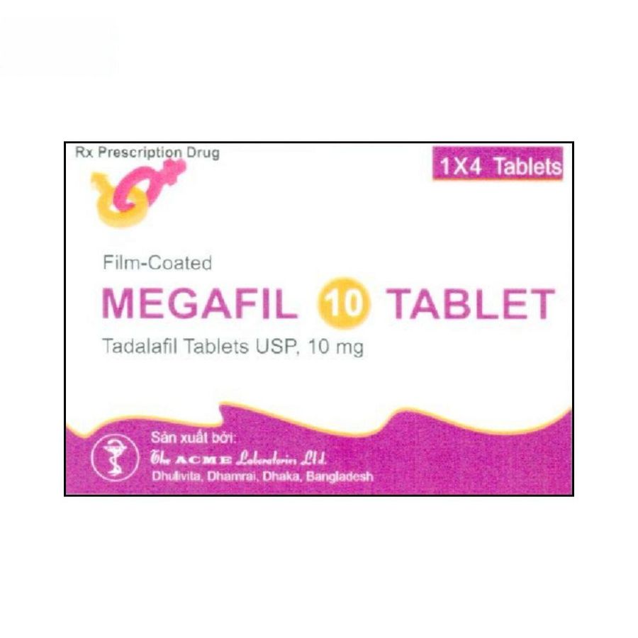 Viên uống Megafil 10mg - điều trị rối loạn cương dương cho nam giới trưởng thành - giao nhanh