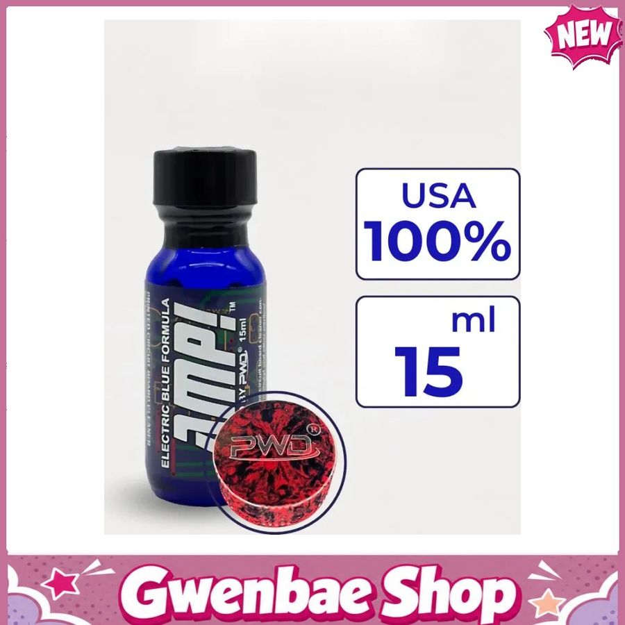 Chai Hít Tăng Khoái Cảm Kích Thích Bao Phê AMP! Electric Blue Electric Blue USA Popper 15ml - Gwenshop Chính Hãng