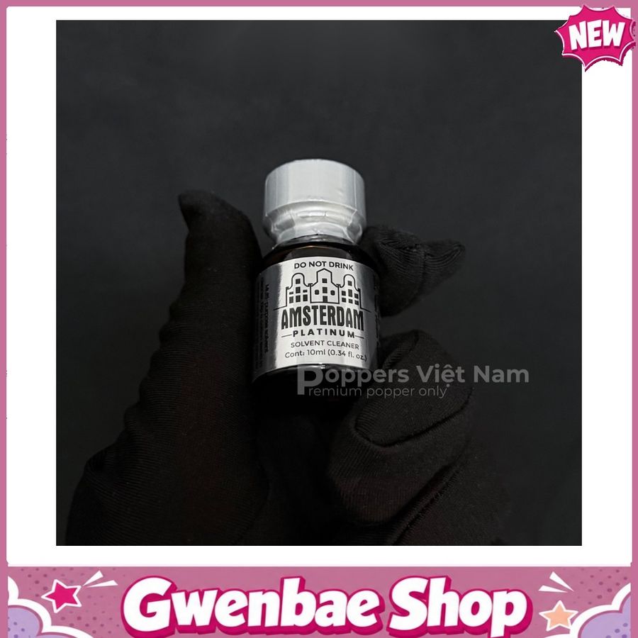 Chai Hít Cực Mạnh Lên Đỉnh Nhanh Popper Amsterdam Platinum 10ml - Gwenshop Chính Hãng