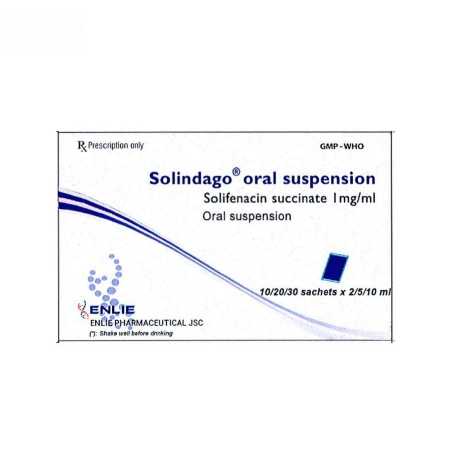 Dung dịch uống Solindago 1mg/ml - Điều trị bàng quang hoạt động quá mức cho người lớn và trẻ em từ 2 tuổi
