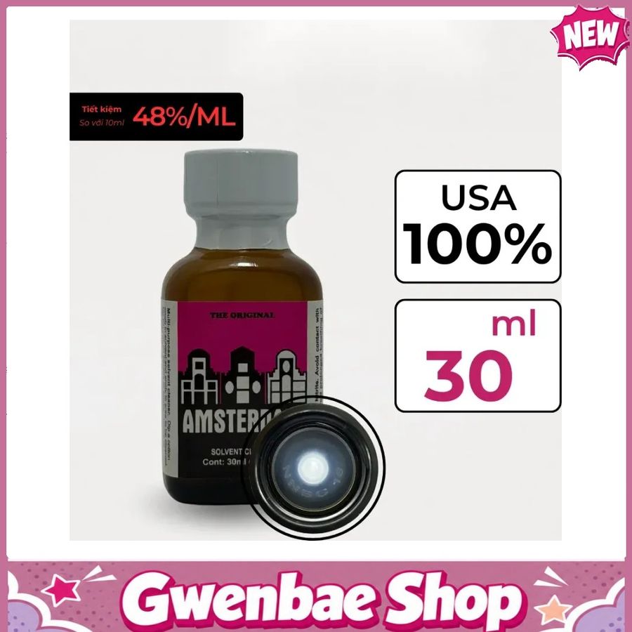 Chai Hít Cực Mạnh Lên Đỉnh Nhanh Popper Amsterdam 30ml Hàng Chuẩn - Gwenshop Chính Hãng