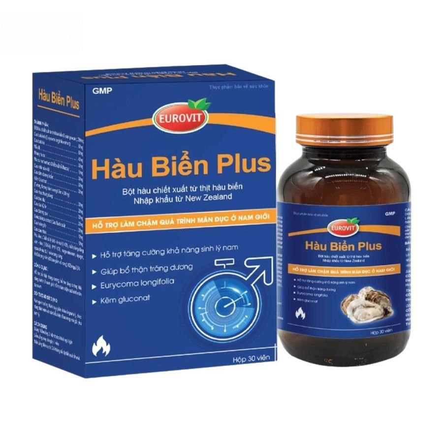 Viên uống Hàu Biển Plus Eurovit - Tăng cường sinh lý, chống mãn dục cho nam giới bước vào giai đoạn tuổi tác.