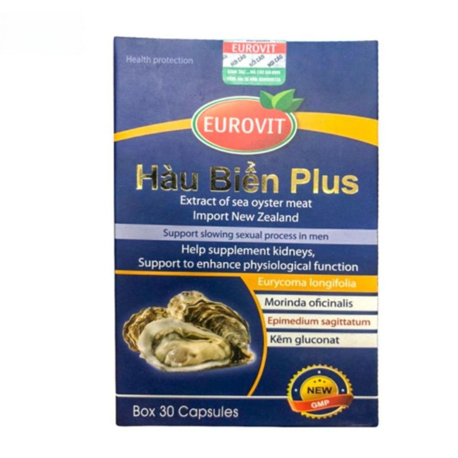 Viên uống Hàu Biển Plus Eurovit - Tăng cường sinh lý, chống mãn dục cho nam giới bước vào giai đoạn tuổi tác. - đóng gói kín