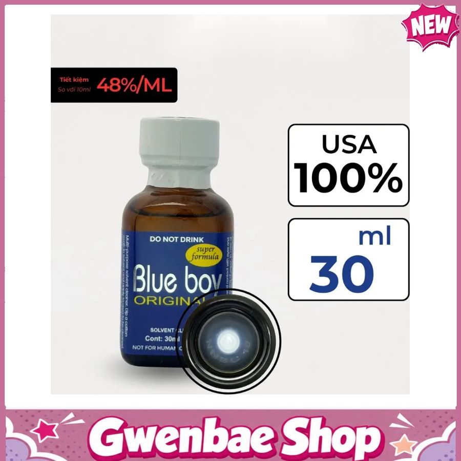 Chai Hít Tăng Khoái Cảm Kích Thích Bao Phê Popper Blue Boy 30ml - Gwenshop Chính Hãng