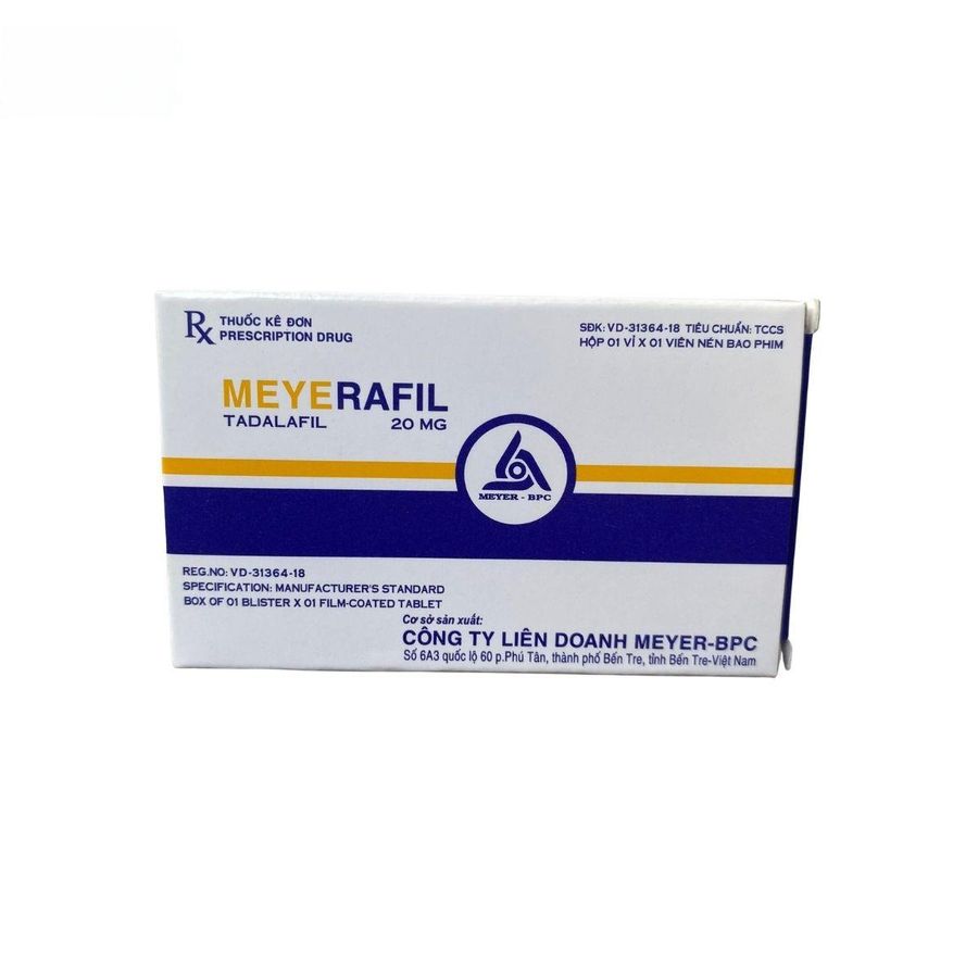 Viên uống Meyerafil 20mg - Điều trị rối loạn sinh lý nam hiệu quả cho nam giới