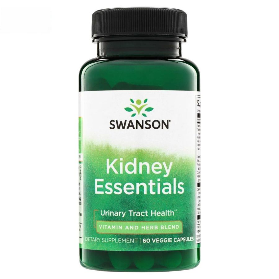 Viên uống Swanson Kidney Essentials - Tăng cường chức năng thận, hỗ trợ đường tiết niệu cho người trưởng thành.