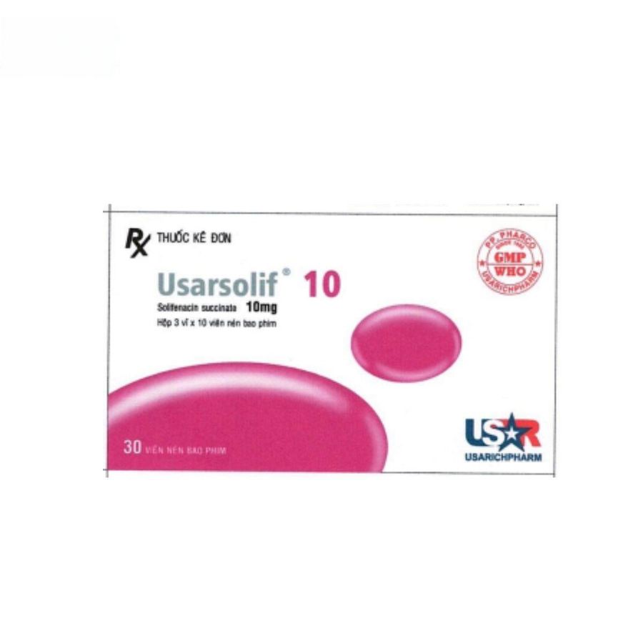 Viên uống Usarsolif 10mg - Điều trị tiểu không tự chủ và tiểu nhiều lần cho người trưởng thành - giao nhanh