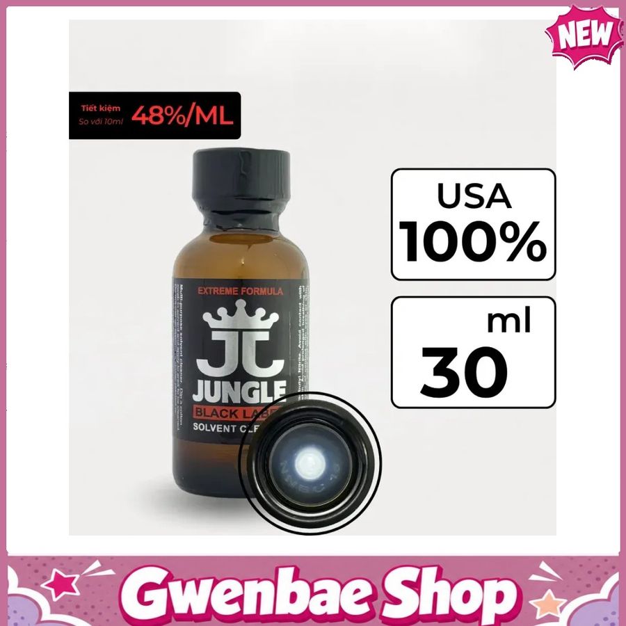 Chai Hít Tăng Khoái Cảm Kích Thích Bao Phê Popper Jungle Black 30ml - Gwenshop Chính Hãng