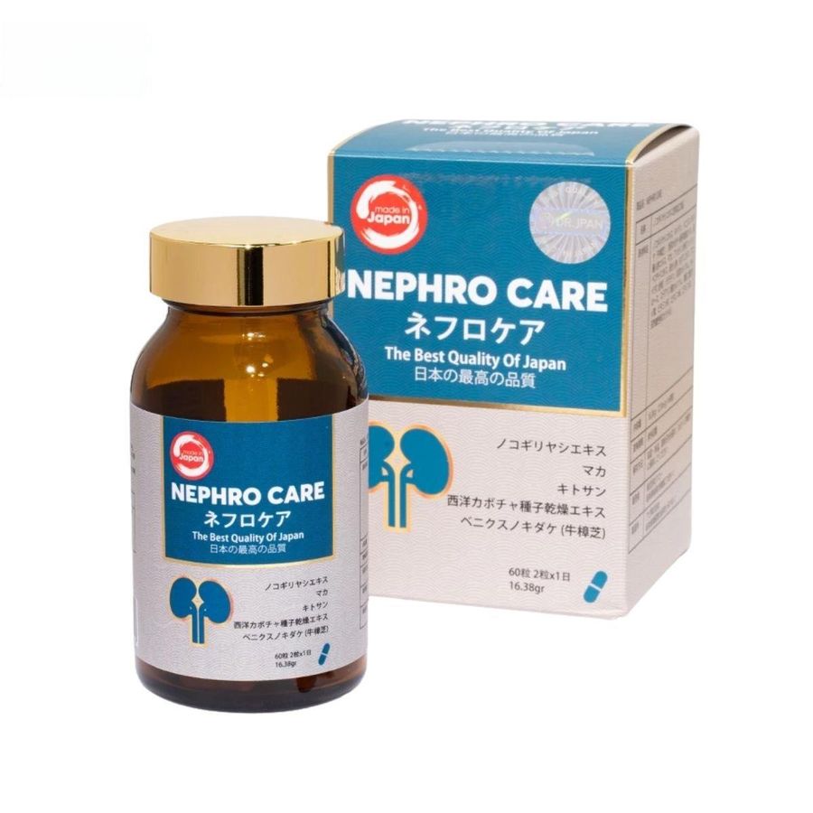 Viên uống Nephro Care 60 viên - Hỗ trợ giảm nguy cơ phì đại tuyến tiền liệt cho nam giới trưởng thành - mẫu mới