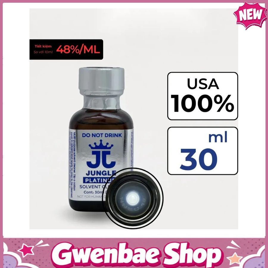 Chai Hít Thư Giãn Bay Phê Cho Cặp Đôi Popper Jungle Platinum 10ml - Gwenshop Chính Hãng