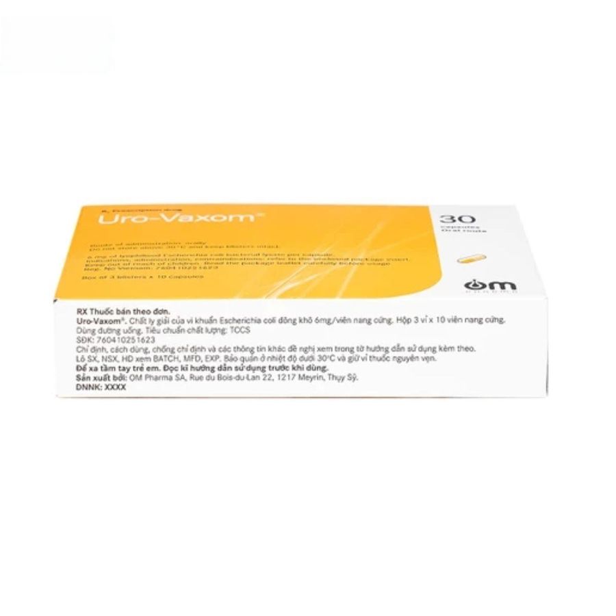 Viên uống Uro-Vaxom 6mg - tăng cường miễn dịch, phòng tái phát nhiễm khuẩn đường tiết niệu dưới cho người lớn - hàng chuẩn