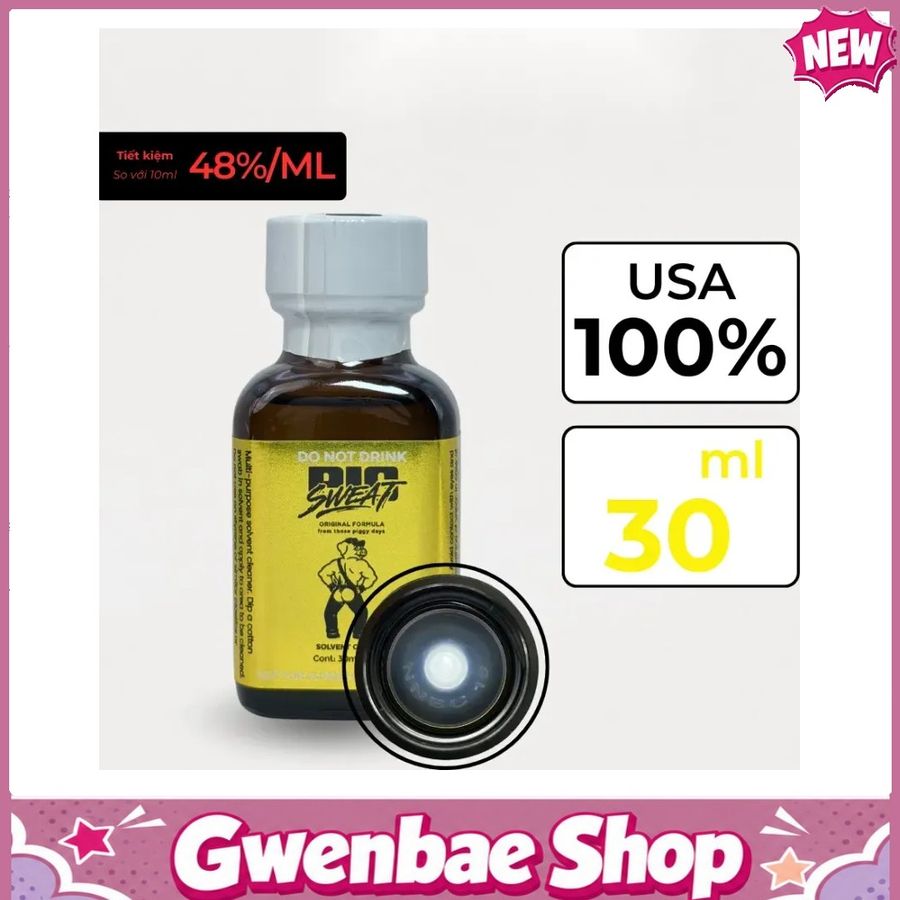 Chai Hít Cực Mạnh Lên Đỉnh Nhanh Popper Pig Sweat 30ml Hàng Chuẩn - Gwenshop Chính Hãng