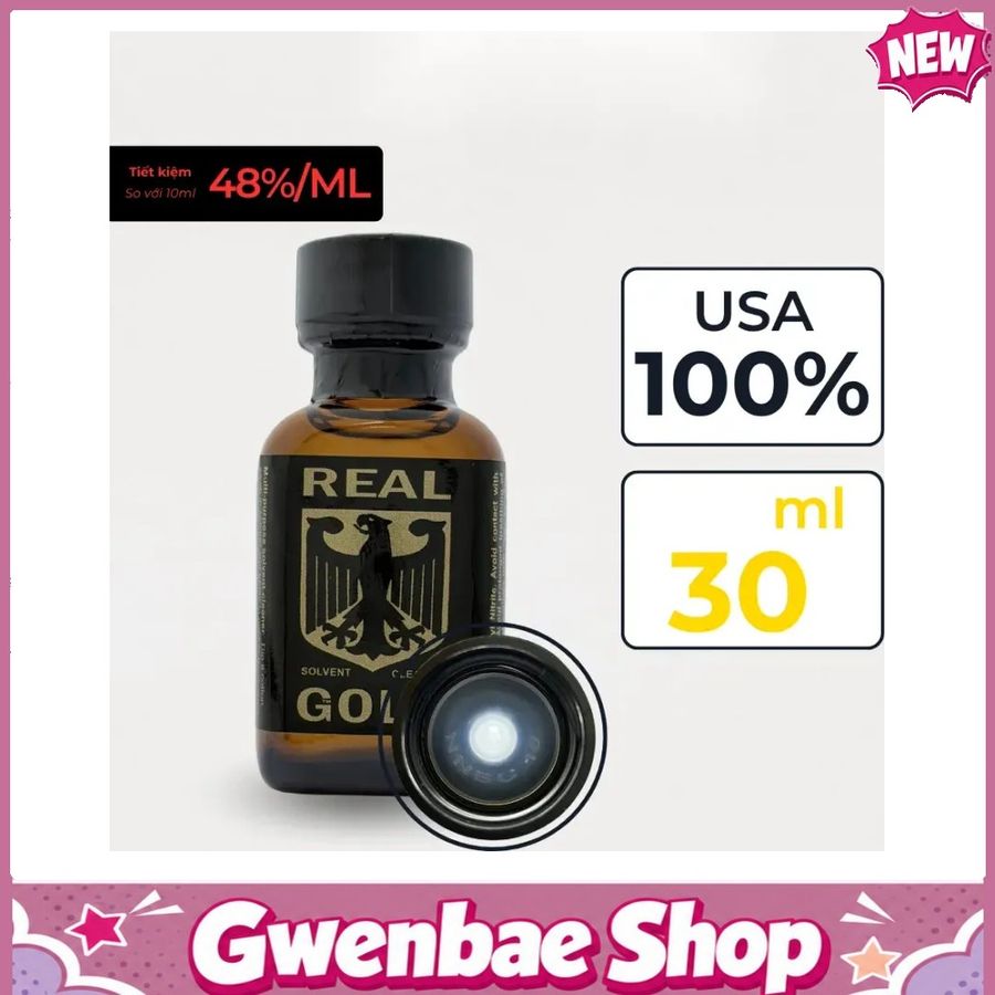Chai Hít Tăng Khoái Cảm Kích Thích Bao Phê Popper Real Gold 30ml - Gwenshop Chính Hãng