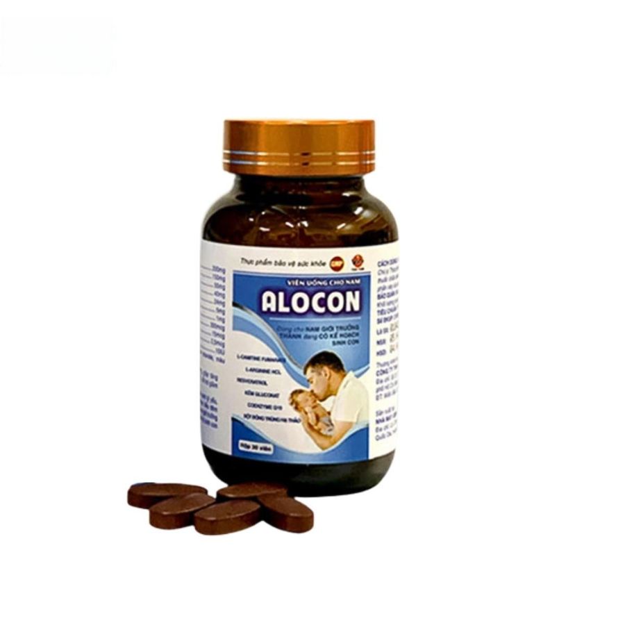 Viên uống Alocon 30 viên - Bổ thận, tráng dương, tăng cường sinh lý cho nam giới trưởng thành - hàng chuẩn