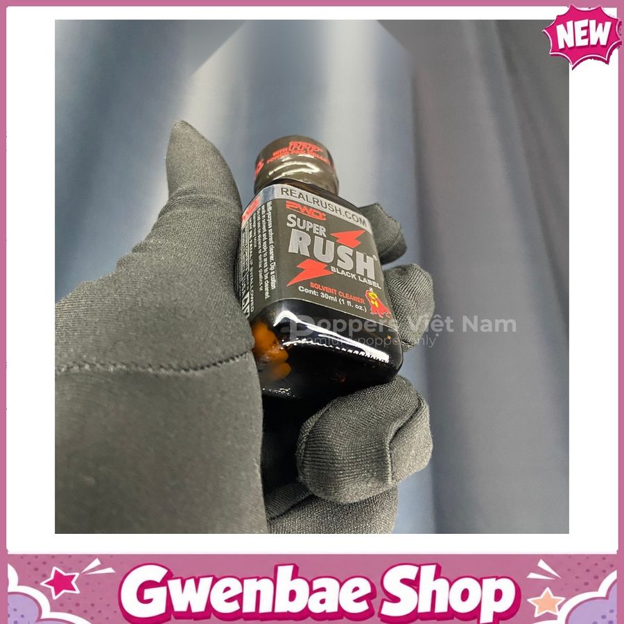 Chai Hít Cực Mạnh Lên Đỉnh Nhanh Popper Rush Black 30ml - Gwenshop Chính Hãng