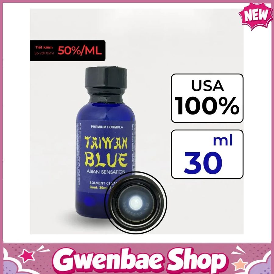 Chai Hít Tăng Khoái Cảm Kích Thích Bao Phê Popper Taiwan Blue 30ml - Gwenshop Chính Hãng