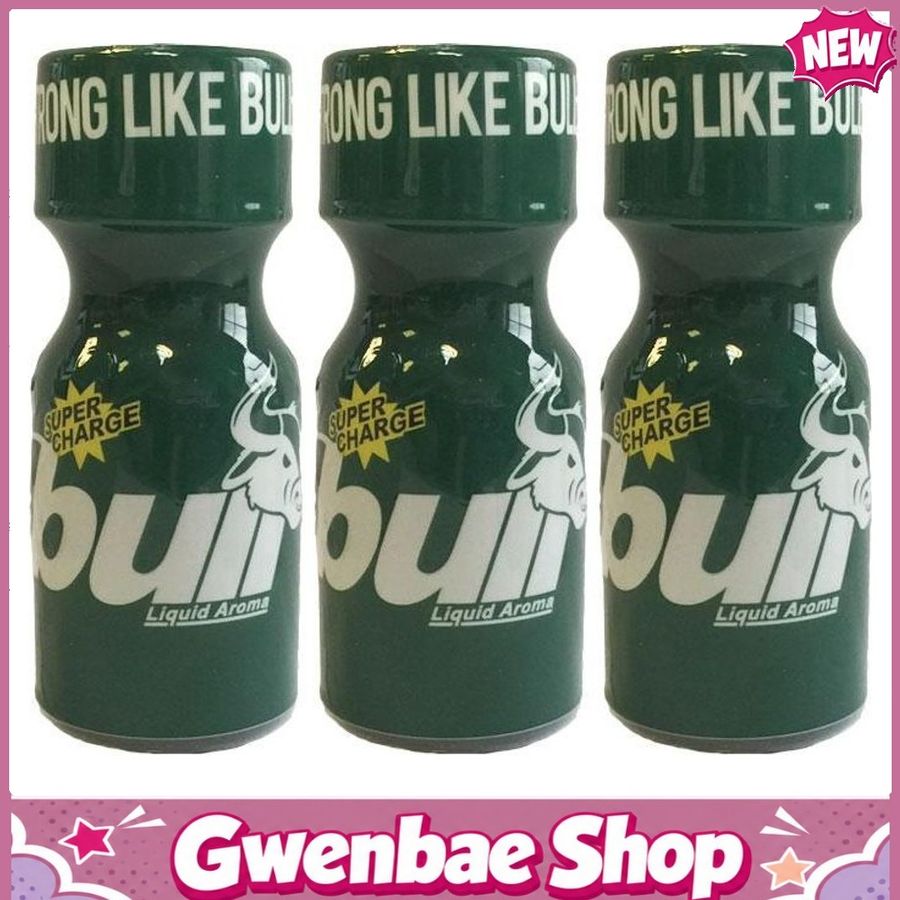 Chai Hít Tăng Khoái Cảm Kích Thích Bao Phê Popper Bull Room Aromas - 15ml Super Charged - 3 Pack - Gwenshop Chính Hãng