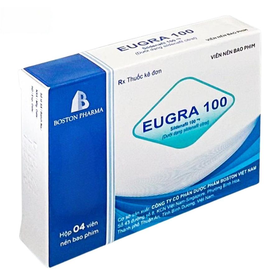 Viên uống Eugra 100mg - Điều trị rối loạn sinh lý nam hiệu quả cho nam giới - bản tiêu chuẩn