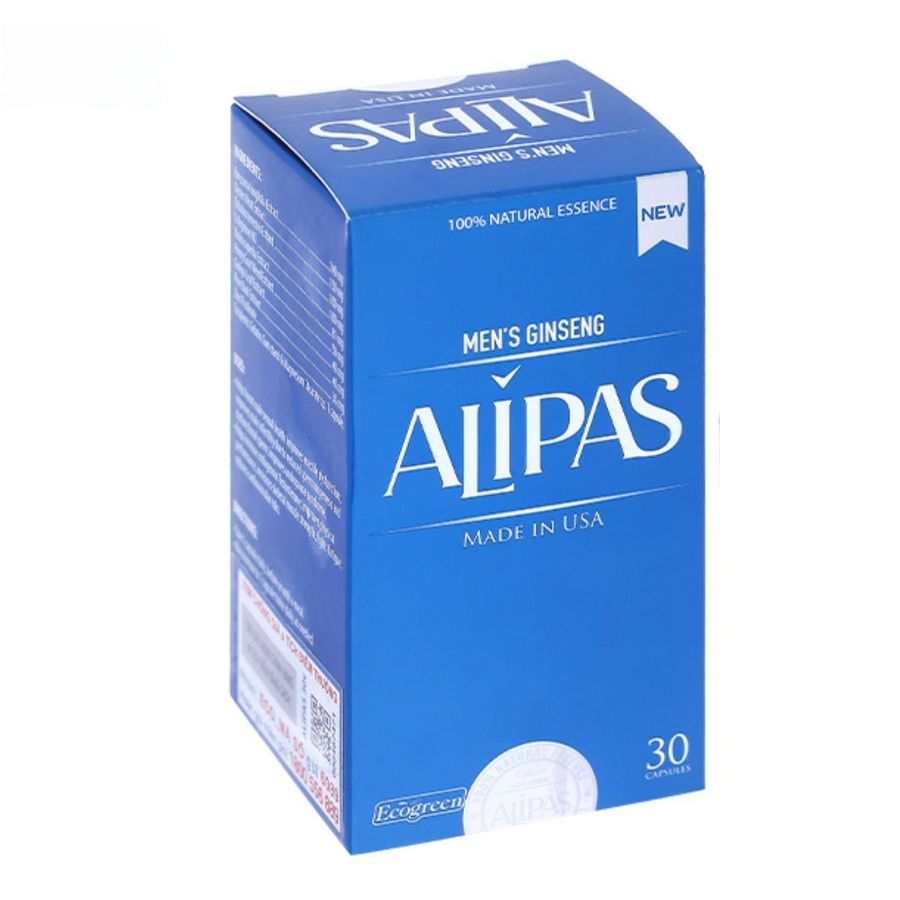 Viên uống Men’s Ginseng Alipas - Tăng cường sinh lý, cải thiện rối loạn sinh lý nam cho nam giới từ 18 tuổi trở lên - bản tiêu chuẩn