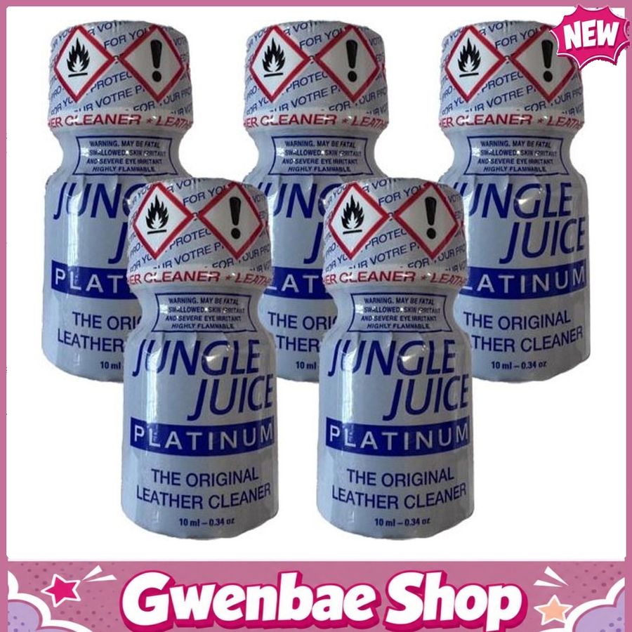 Chai Hít Tăng Khoái Cảm Kích Thích Bao Phê Jungle Juice Platinum Leather Cleaner Poppers - 10ml - 5 Pack - Gwenshop Chính Hãng