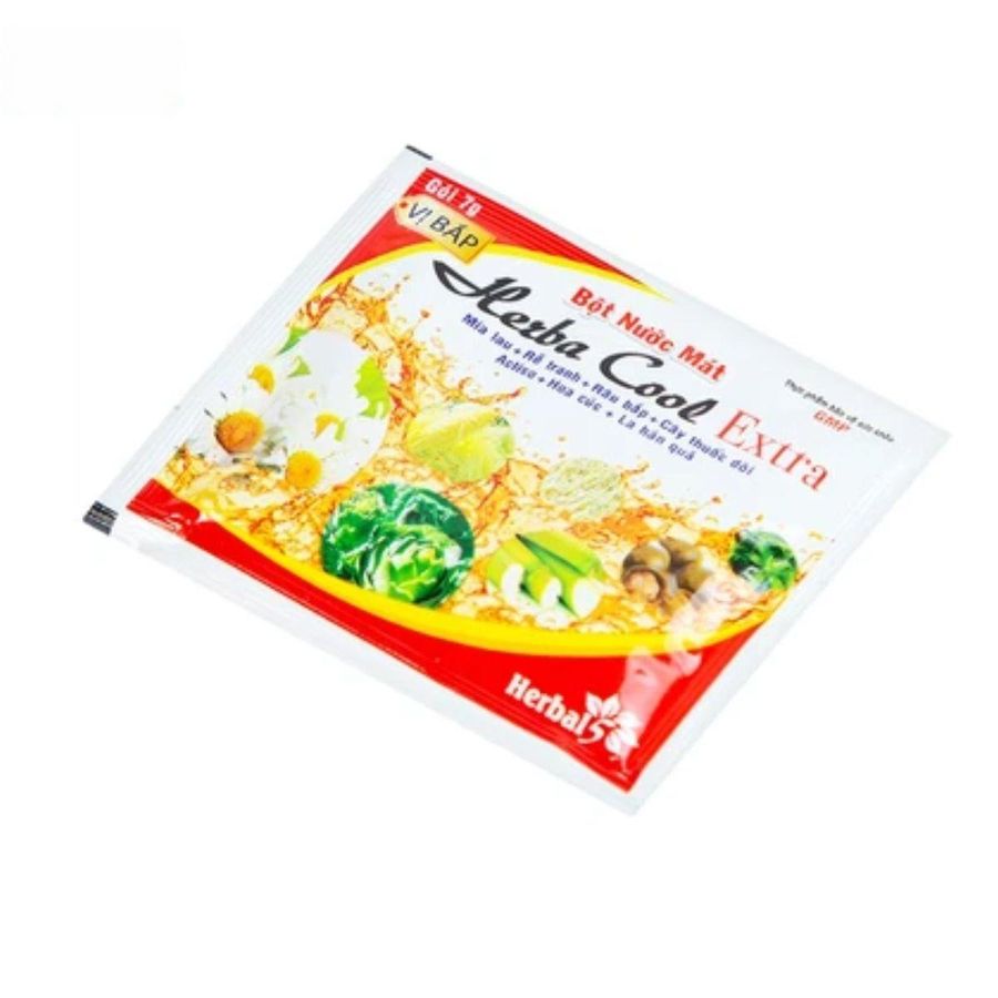 Bột hòa tan Herba Cool Extra vị bắp - thanh nhiệt, giải độc cho trẻ em và người lớn - bản tiêu chuẩn