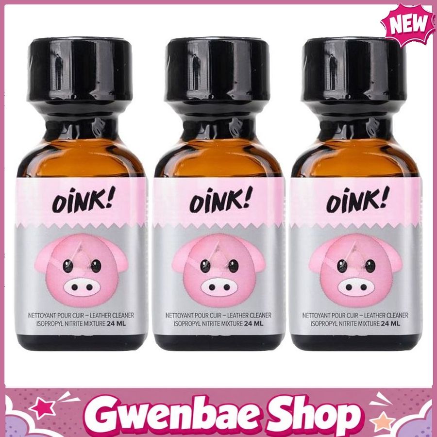 Chai Hít Tăng Khoái Cảm Kích Thích Bao Phê Oink Leather Cleaner Poppers - 24ml - 3 Pack - Gwenshop Chính Hãng