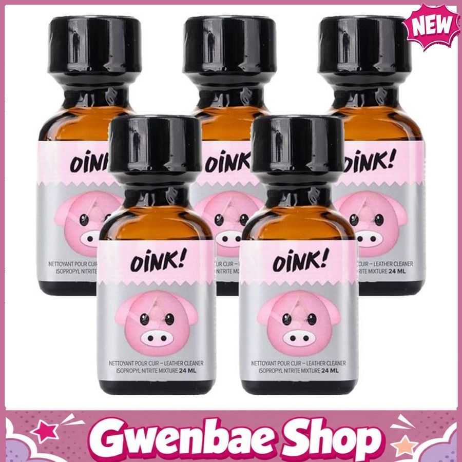Chai Hít Tăng Khoái Cảm Kích Thích Bao Phê Oink Leather Cleaner Poppers - 24ml - 5 Pack - Gwenshop Chính Hãng