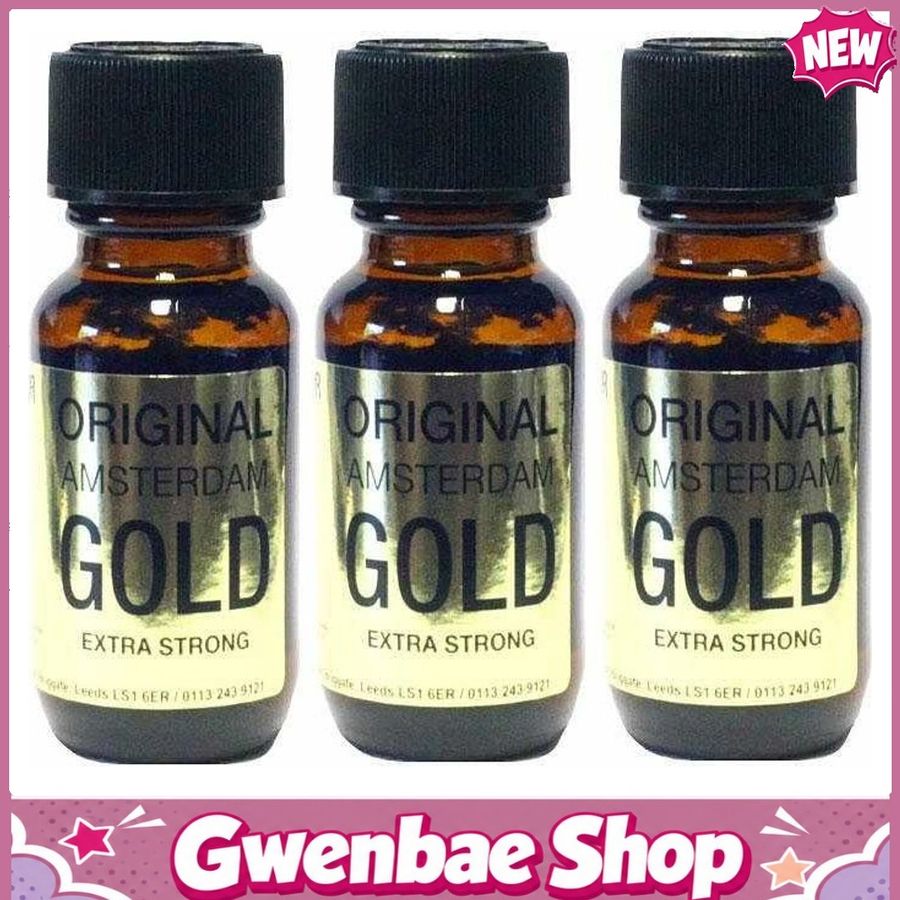 Chai Hít Tăng Khoái Cảm Kích Thích Bao Phê Popper Original Amsterdam Gold Aroma - 25ml Extra Strong - 3 Pack - Gwenshop Chính Hãng