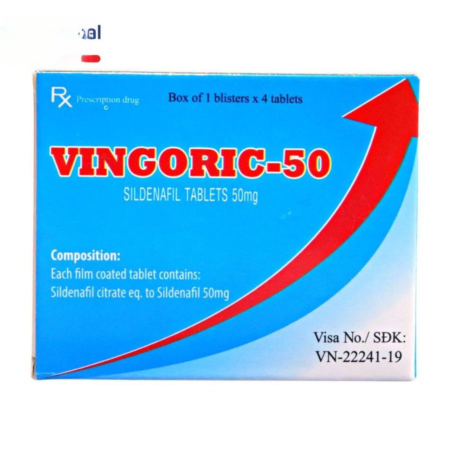 Viên uống Vingoric-50 Cian Healthcare 50mg - điều trị rối loạn sinh lý nam, nhanh về đích cho nam giới trưởng thành - mẫu mới