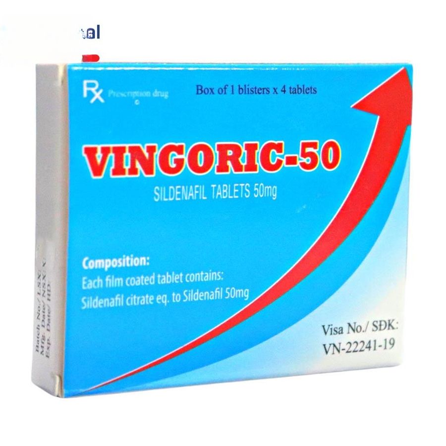 Viên uống Vingoric-50 Cian Healthcare 50mg - điều trị rối loạn sinh lý nam, nhanh về đích cho nam giới trưởng thành - bản tiêu chuẩn