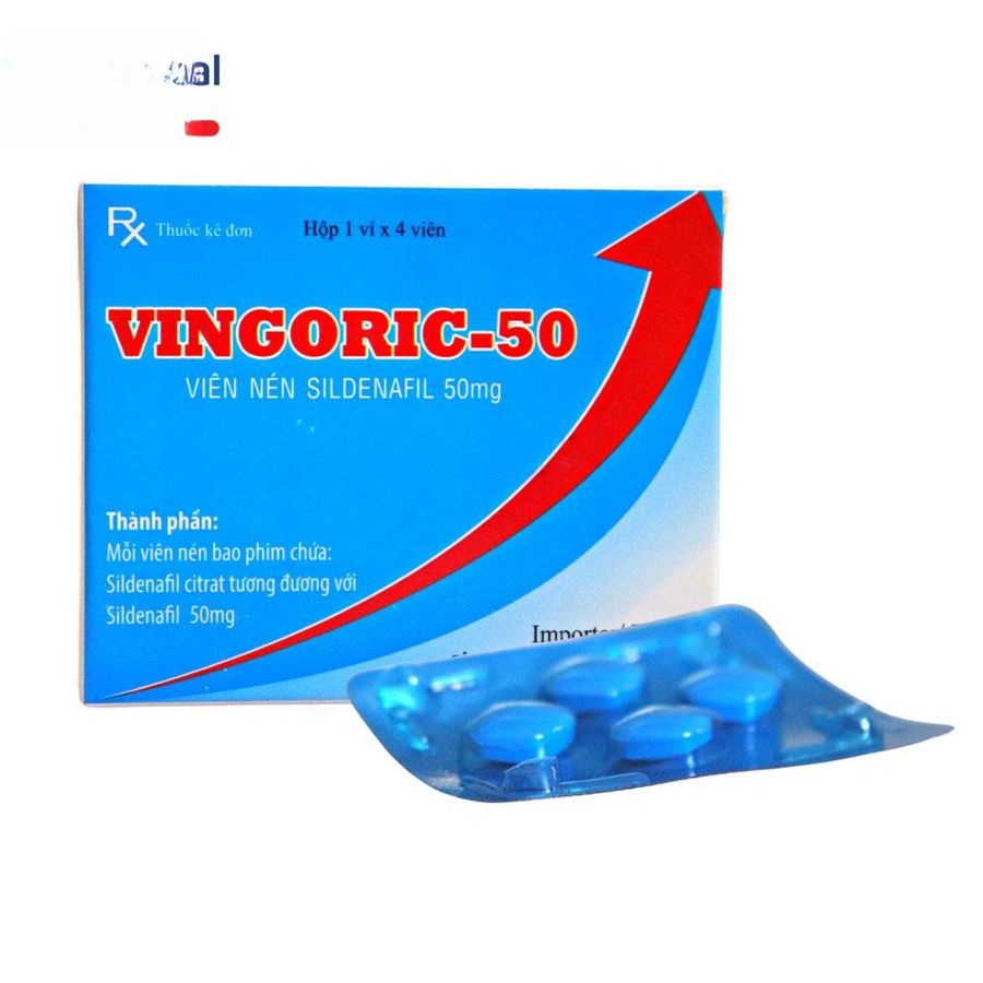 Viên uống Vingoric-50 Cian Healthcare 50mg - điều trị rối loạn sinh lý nam, nhanh về đích cho nam giới trưởng thành - đóng gói kín