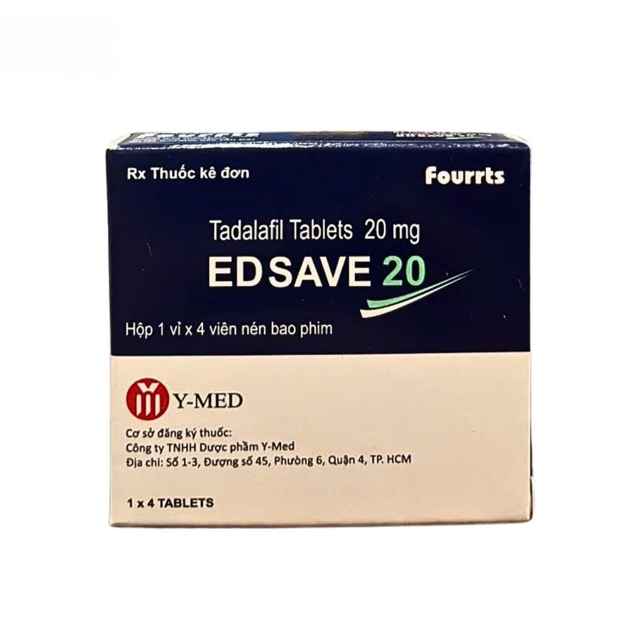 Viên uống Edsave 20mg - Điều trị rối loạn sinh lý nam cho nam giới trưởng thành
