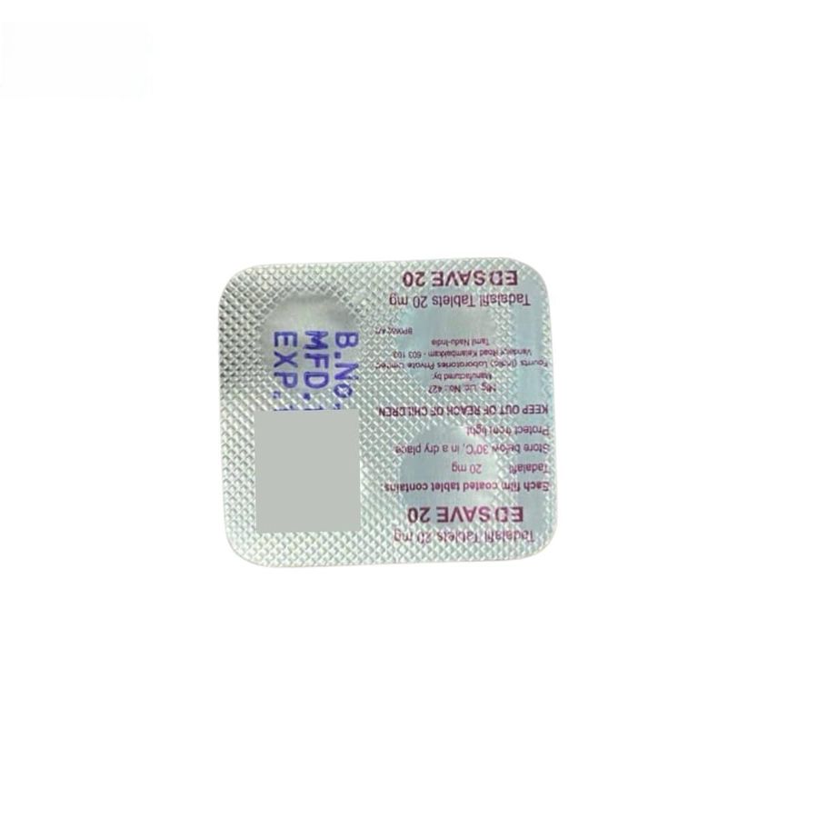 Viên uống Edsave 20mg - Điều trị rối loạn sinh lý nam cho nam giới trưởng thành - đóng gói kín