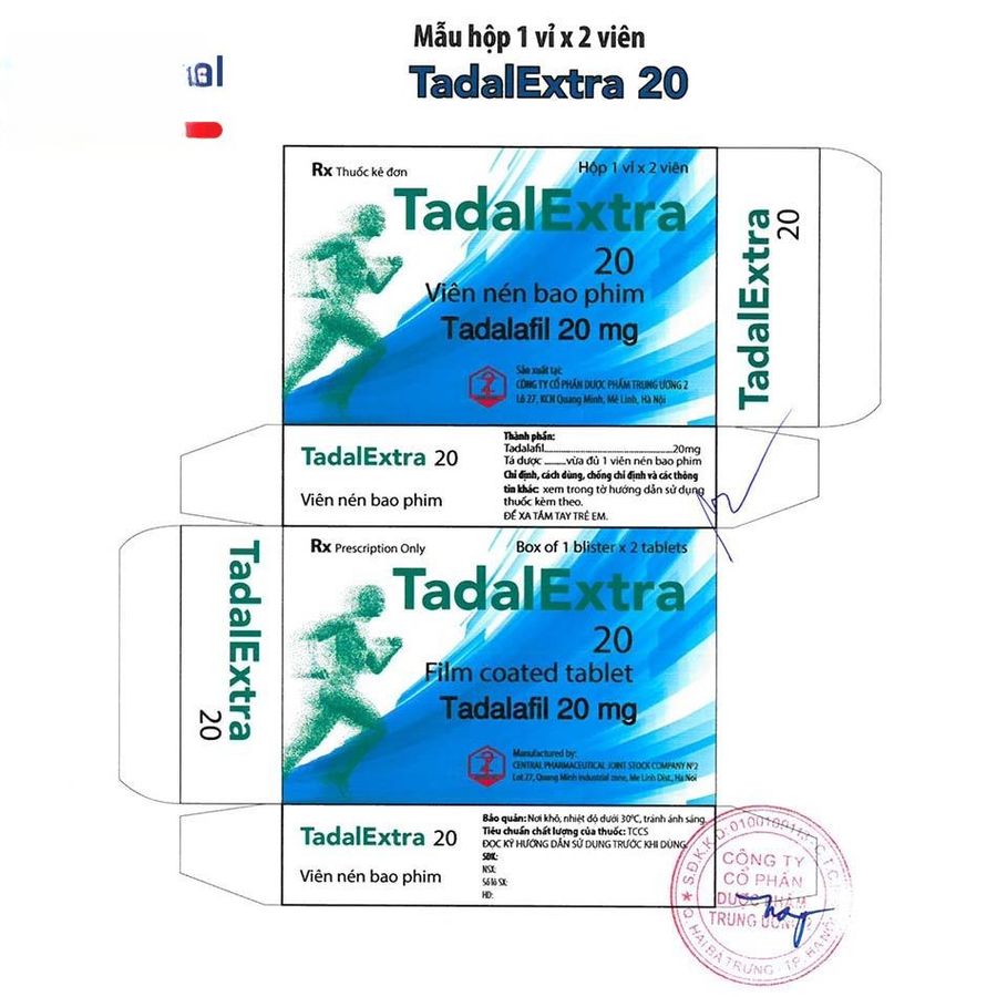 viên uống TadalExtra 20mg - điều trị rối loạn sinh lý nam hiệu quả cho nam giới - hàng chuẩn