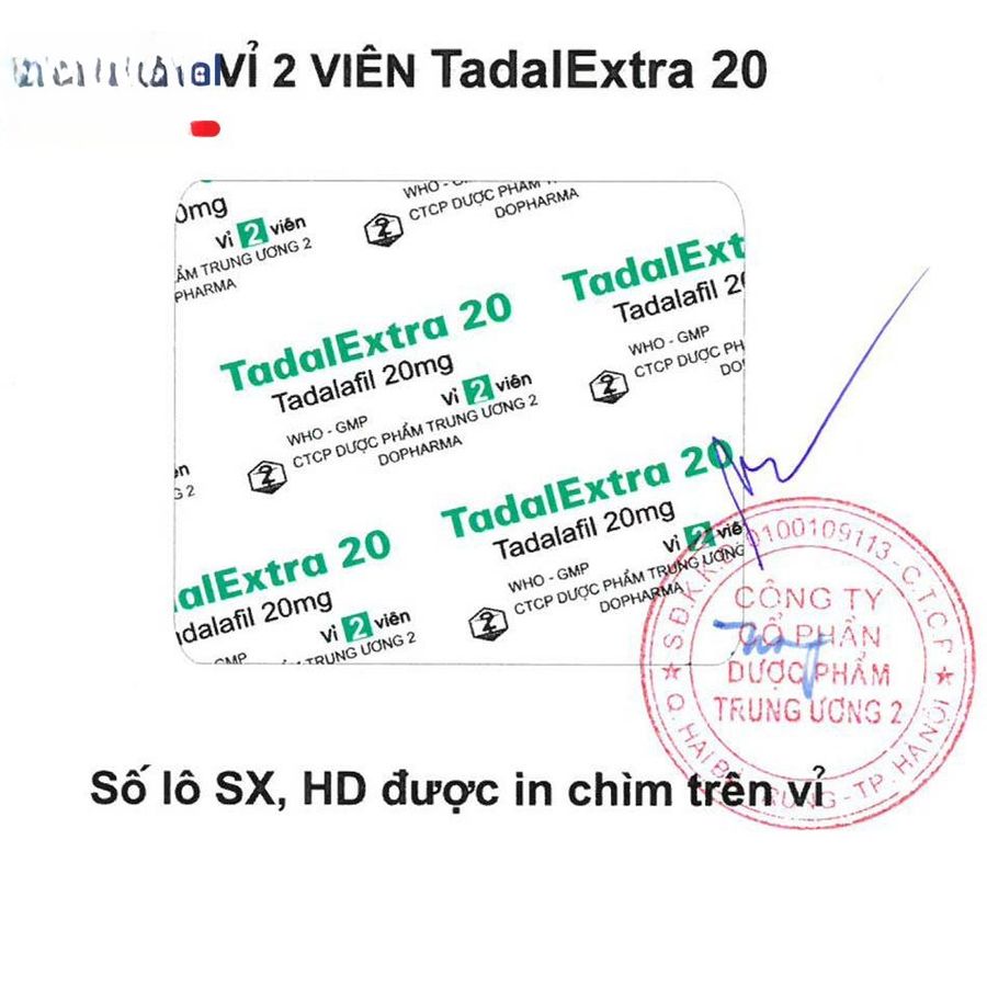viên uống TadalExtra 20mg - điều trị rối loạn sinh lý nam hiệu quả cho nam giới - chính hãng