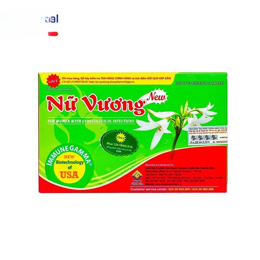 Viên uống Nữ Vương New - hỗ trợ điều trị viêm âm đạo và cân bằng pH cho phụ nữ
