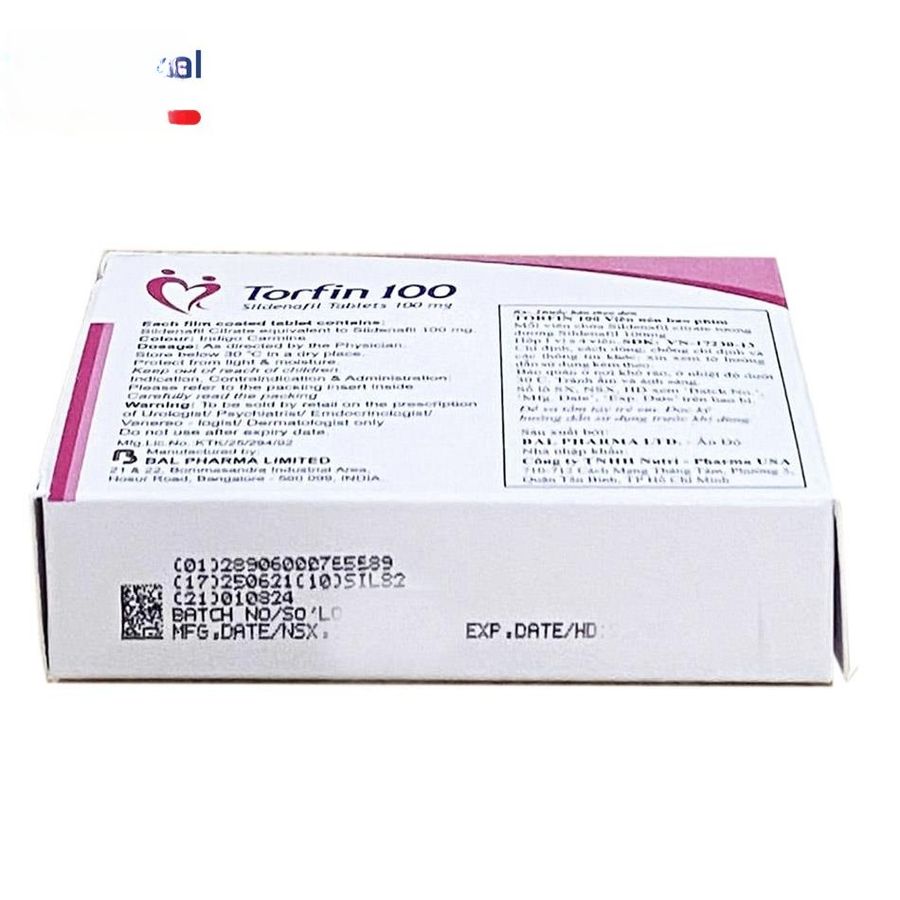 Viên uống Torfin 100 - Điều trị rối loạn sinh lý nam hiệu quả cho nam giới - giao kín đáo