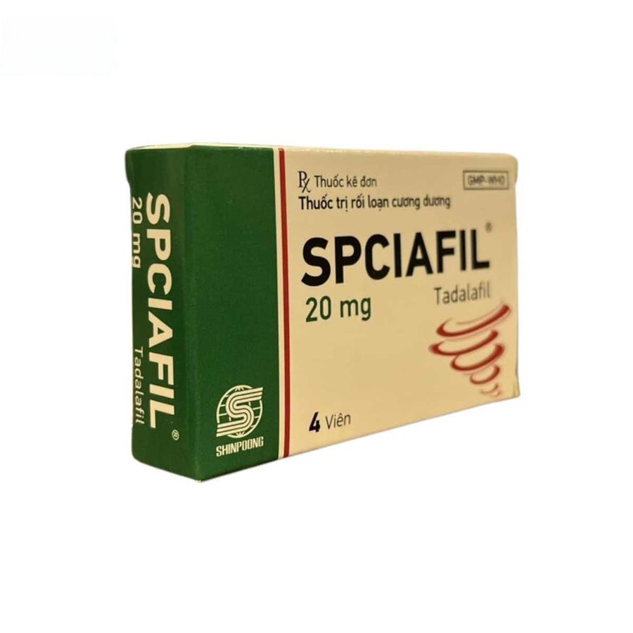 Viên uống Spciafil 20mg - điều trị rối loạn sinh lý nam cho nam giới từ 18 tuổi - bản tiêu chuẩn